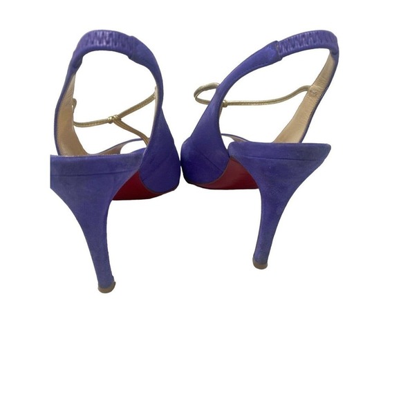 Christian Louboutin Purple and Gold Heels - Picture 5 of 9